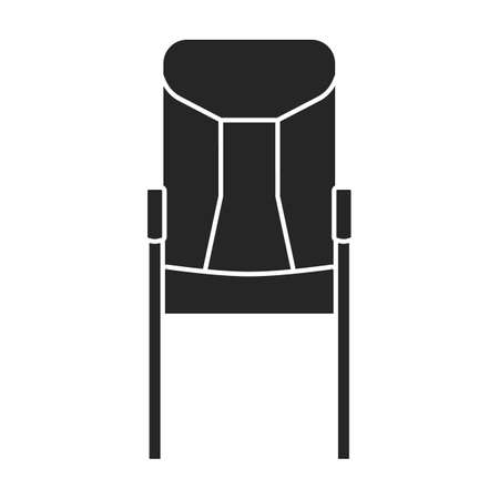 Office chair vector icon.Black vector icon isolated on white background office chair.のイラスト素材