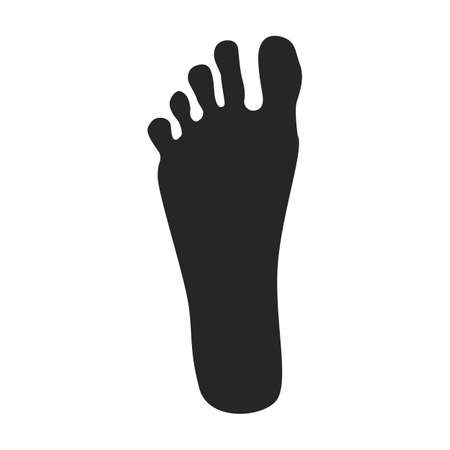Footprint vector icon.Black vector icon isolated on white background footprint.のイラスト素材