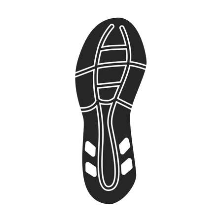 Footprint vector icon.Black vector icon isolated on white background footprint.のイラスト素材