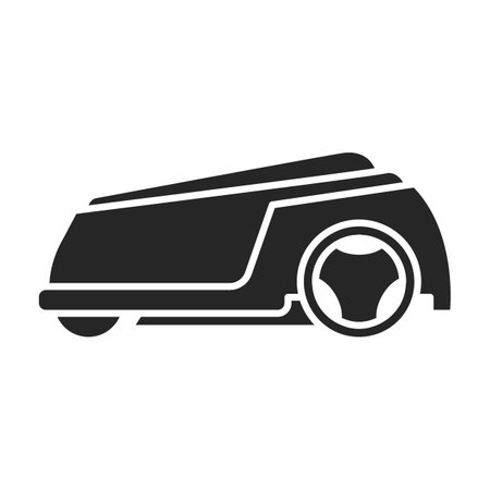 Mower vector icon.Black vector icon isolated on white background mower.のイラスト素材