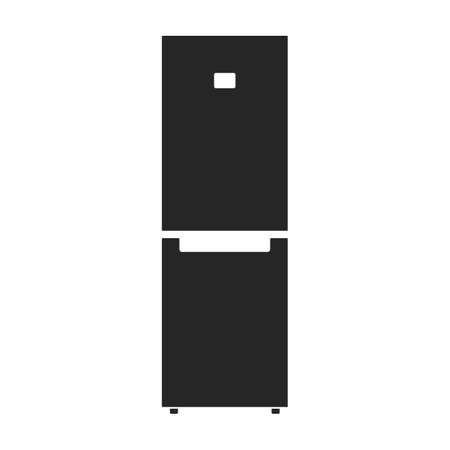 Freezer vector icon.Black vector icon isolated on white background freezer.のイラスト素材