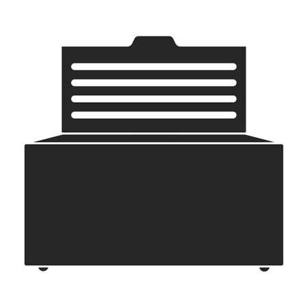 Freezer vector icon.Black vector icon isolated on white background freezer.のイラスト素材