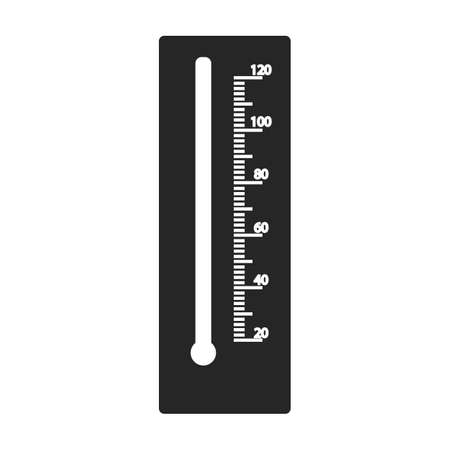 Thermometer vector icon.Black vector icon isolated on white background thermometer.のイラスト素材