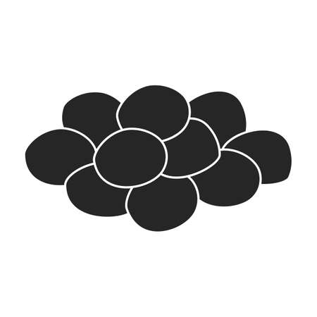 Stone vector icon.Black vector icon isolated on white background stone.のイラスト素材