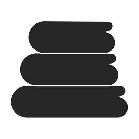 Towel vector icon.Black vector icon isolated on white background towel.のイラスト素材