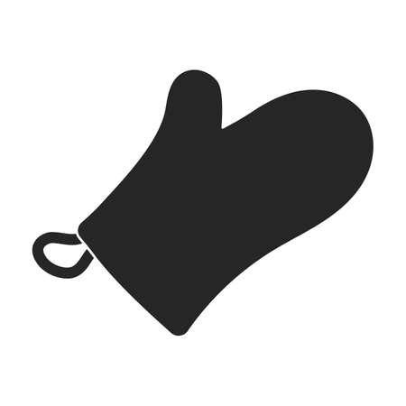 Mitten for spa vector icon.Black vector icon isolated on white background mitten for spa.のイラスト素材