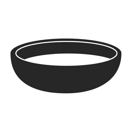 Wooden basin vector icon.Black vector icon isolated on white background wooden basin.のイラスト素材