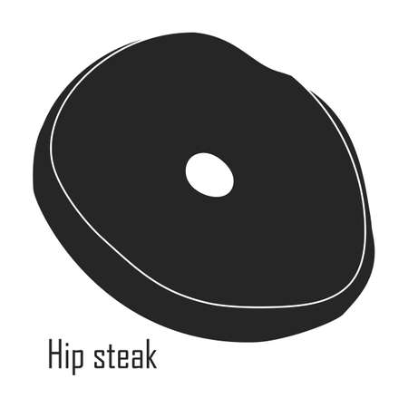 Meat steak vector icon.Black vector icon isolated on white background meat steakのイラスト素材