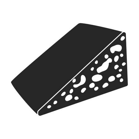 Cheese vector icon.Black vector icon isolated on white background cheese.のイラスト素材