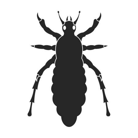 Parasites vector icon.Black vector icon isolated on white background parasites.のイラスト素材