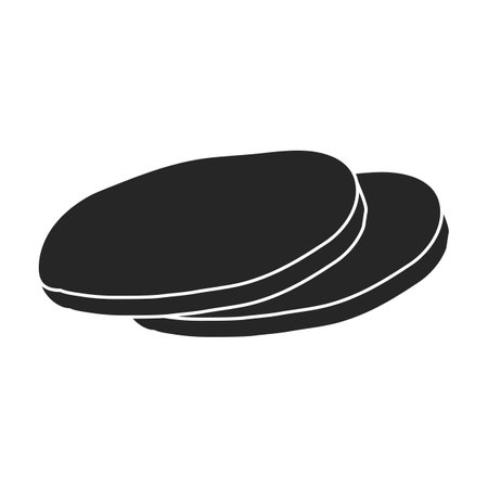 Sausage vector icon.Black vector icon isolated on white background sausage.のイラスト素材