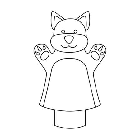 Theater puppets vector icon.Outline vector icon isolated on white background theater puppets.のイラスト素材
