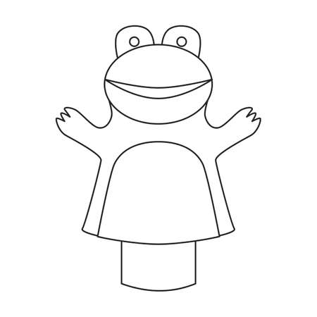 Theater puppets vector icon.Outline vector icon isolated on white background theater puppets.のイラスト素材