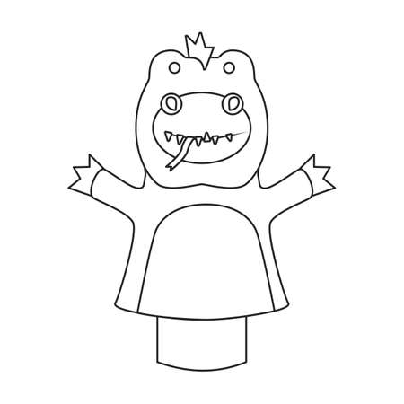 Theater puppets vector icon.Outline vector icon isolated on white background theater puppets.のイラスト素材