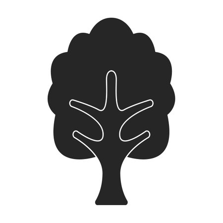 Wood tree vector icon.Black vector icon isolated on white background wood tree.のイラスト素材