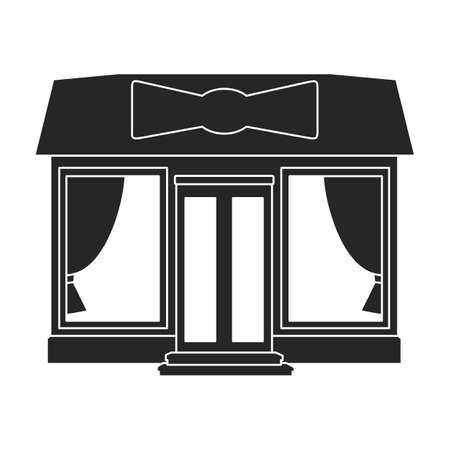 Store vector icon.Black vector icon isolated on white background store.のイラスト素材
