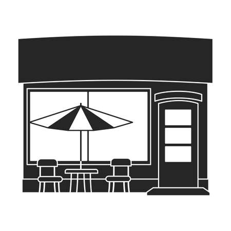 Store vector icon.Black vector icon isolated on white background store.のイラスト素材