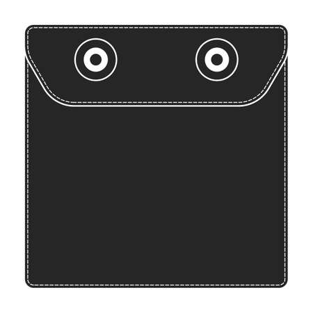 Pocket vector icon.Black vector icon isolated on white background pocket.のイラスト素材