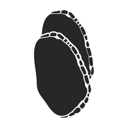 Truffle vector icon.Black vector icon isolated on white background truffle.のイラスト素材