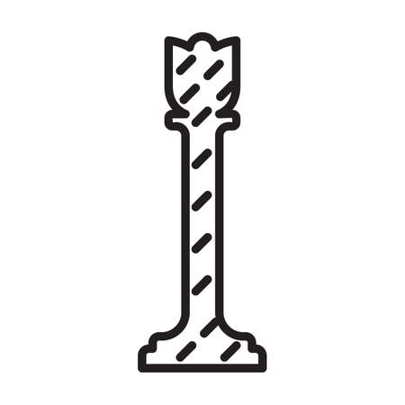 Chess game outline vector icon.Outline vector illustration of king. Isolated illustration of chess game icon on white background.のイラスト素材