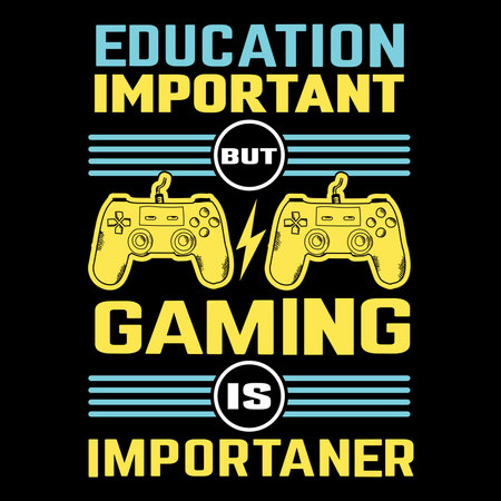 T-shirt print design with illustration of a video game controller.のイラスト素材