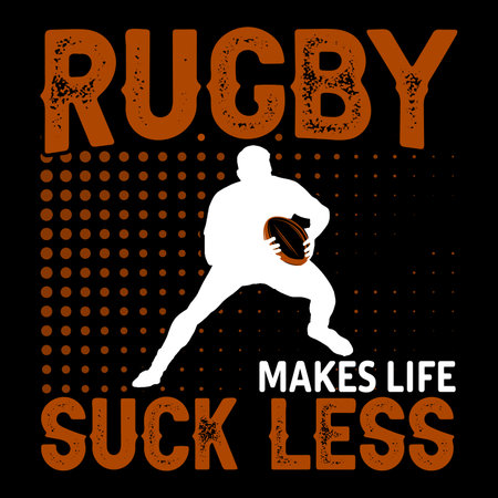 Rugby typography design, t-shirt graphics, vector illustrationのイラスト素材