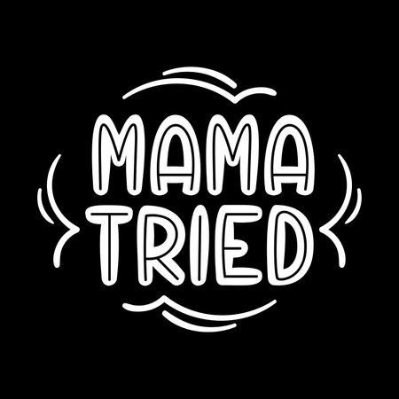 Mama time. Hand drawn lettering phrase. Vector illustration.のイラスト素材