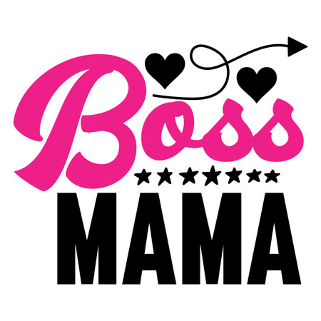 Boss mama Mother's day shirt print template, typography design for mom mommy mama daughter grandma girl women aunt mom life child best mom adorable shirtのイラスト素材