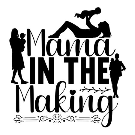 Mothers day greeting card. Mom is in the middle of the world.のイラスト素材