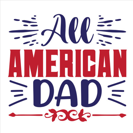 American Independence Day. 4th of July. Typography design. Vector illustrationのイラスト素材