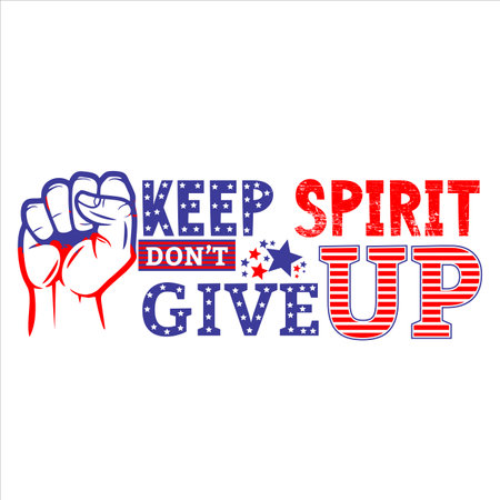 Keep calm and don't give up. Motivational quote.のイラスト素材