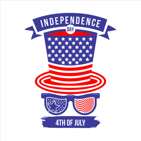 Independence day design on white background, vector illustration eps10のイラスト素材