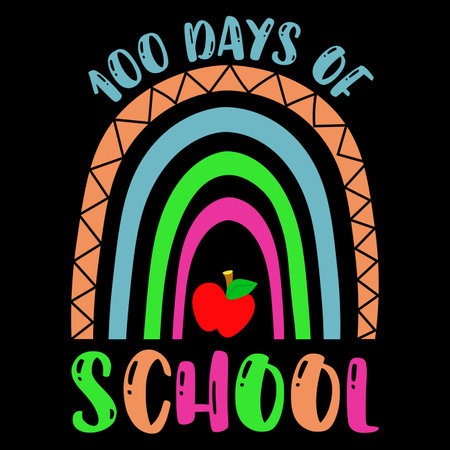100 Days Of Schoolのイラスト素材