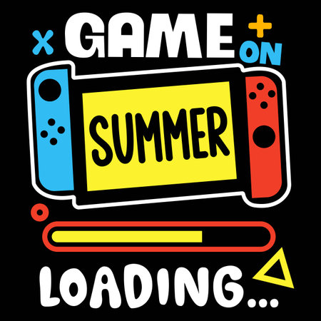 Game On Summer Loading Shirt designのイラスト素材