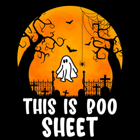 This Is Boo Sheet Halloween shirt designのイラスト素材