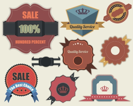 Retro Labels Design Vintage Sticker のイラスト素材