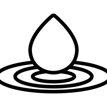 Splashwater icon vector. Thin line sign. Isolated contour symbol illustrationのイラスト素材
