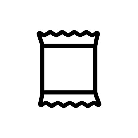 Cookies in the packaging icon vector. Thin line sign. Isolated contour symbol illustrationのイラスト素材
