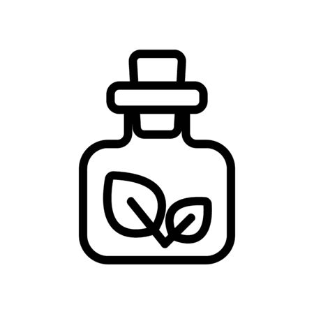 natural medicine icon vector. Thin line sign. Isolated contour symbol illustrationのイラスト素材