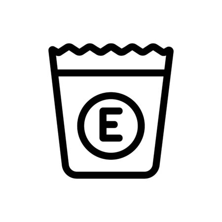 Vitamin e supplement icon vector. Thin line sign. Isolated contour symbol illustrationのイラスト素材
