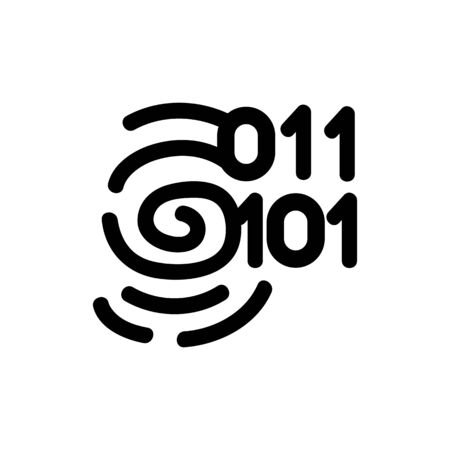 Protection of personal data icon vector. Thin line sign. Isolated contour symbol illustrationのイラスト素材