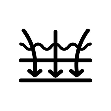 absorbing the vector icon. Thin line sign. Isolated contour symbol illustrationのイラスト素材