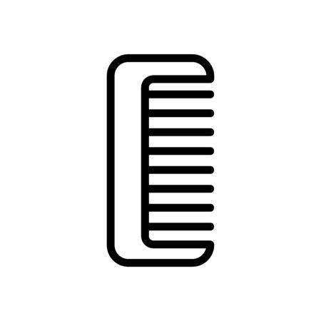 Hair comb icon vector. A thin line sign. Isolated contour symbol illustrationのイラスト素材