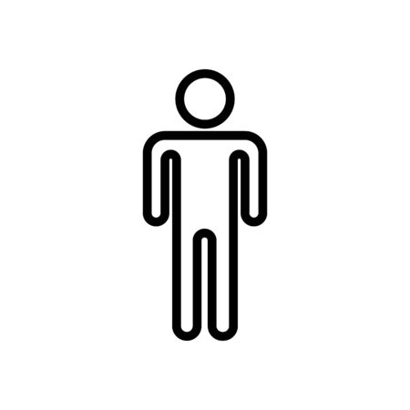 Men s toilet icon vector. A thin line sign. Isolated contour symbol illustrationのイラスト素材