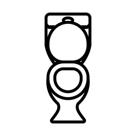 toilet icon vector. A thin line sign. Isolated contour symbol illustrationのイラスト素材