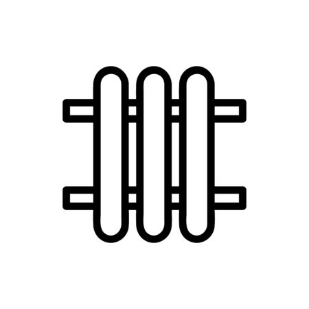 Radiator icon vector. A thin line sign. Isolated contour symbol illustrationのイラスト素材