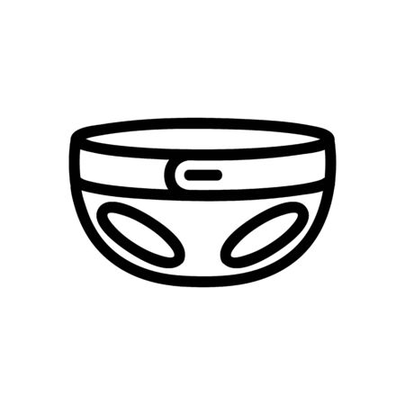 baby diapers icon vector. A thin line sign. Isolated contour symbol illustrationのイラスト素材