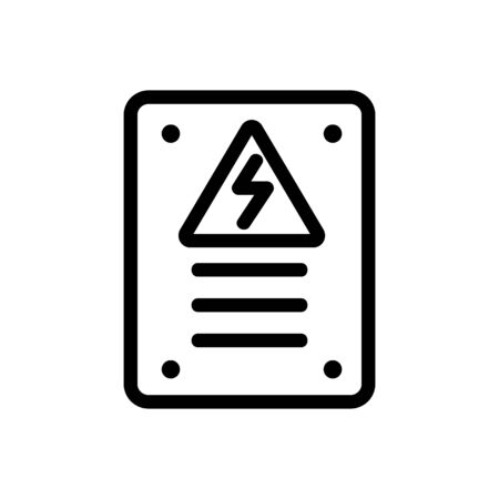 Electric flap icon vector. A thin line sign. Isolated contour symbol illustrationのイラスト素材
