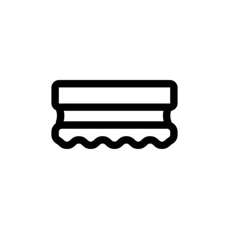 napkins for cleaning the vector icon. A thin line sign. Isolated contour symbol illustrationのイラスト素材