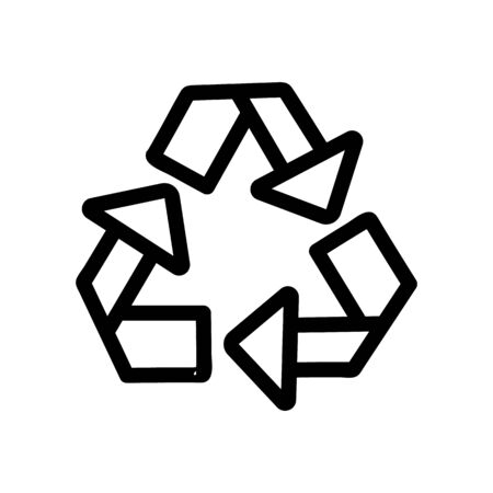 Organic recycling of the waste icon vector. A thin line sign. Isolated contour symbol illustrationのイラスト素材